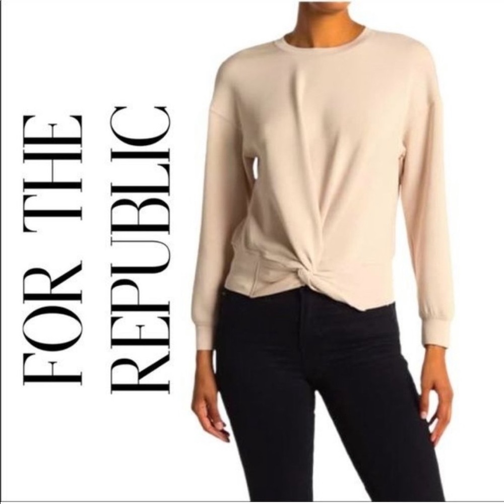 For the republic twist front shirt women’s extra large xl tie front knot top